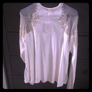 Free People ivory shirt